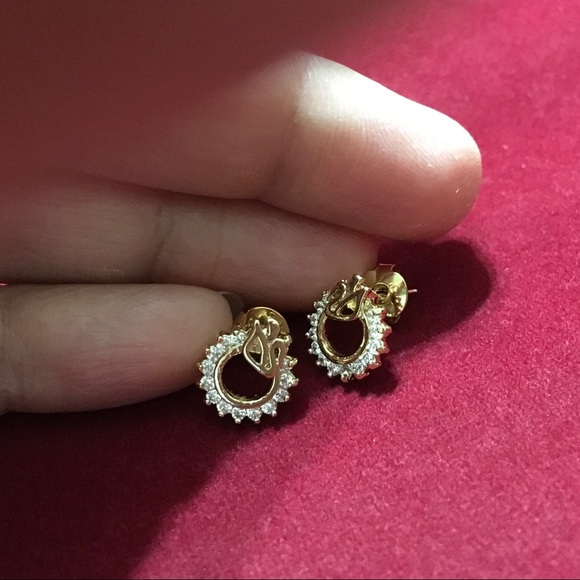 Swan fashion earrings-white stone ring cutest - Picture 6 of 8